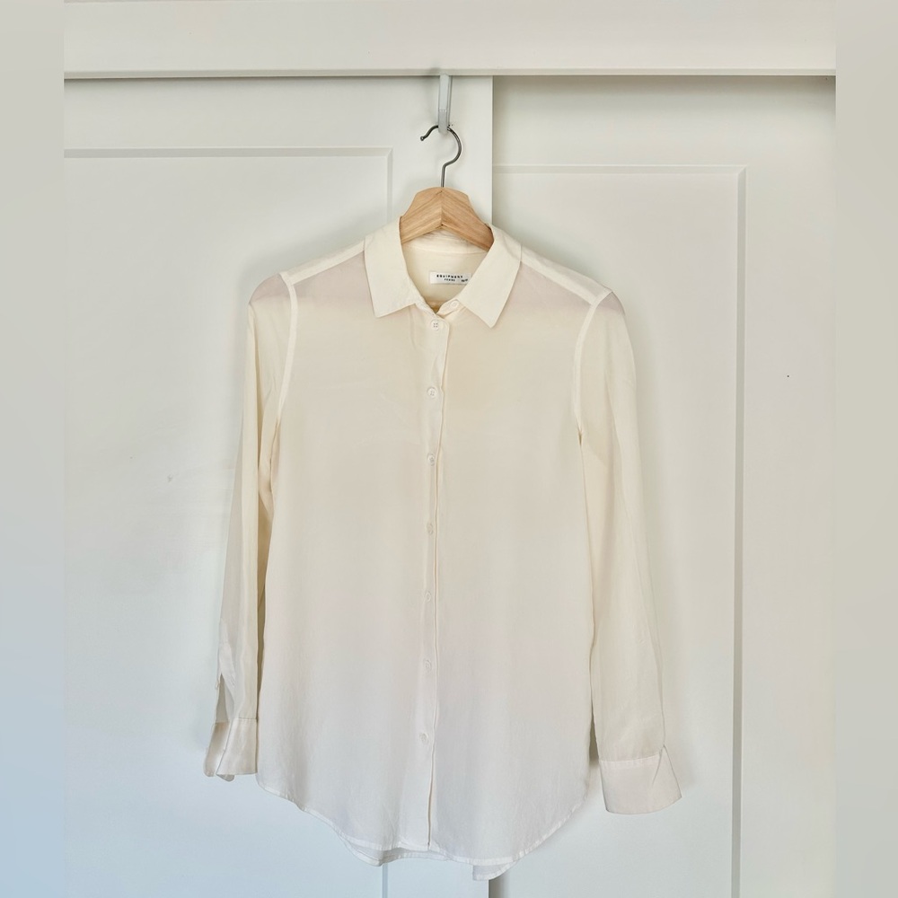 equipment Essential Long-Sleeve Silk Shirt